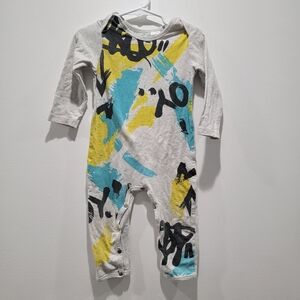Tiny Tribe Colorful Graphic Kids Snap Sleeper Sz 12-18M